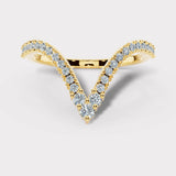 "Eloise" Deep V Shaped Micro Set 0.40ct Diamond Eternity Ring ET44