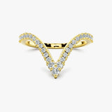 "Eloise" Deep V Shaped Micro Set 0.40ct Diamond Eternity Ring ET44