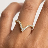 "Eloise" Deep V Shaped Micro Set 0.40ct Diamond Eternity Ring ET44