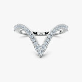 "Eloise" Deep V Shaped Micro Set 0.40ct Diamond Eternity Ring ET44