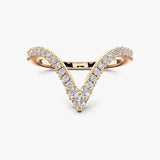 "Eloise" Deep V Shaped Micro Set 0.40ct Diamond Eternity Ring ET44