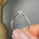 "Elowyn" 0.50 Carat Round Cut Natural Diamond Solitaire Engagement Ring MDC338