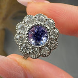 "Elva" 1.10 Carat Tanzanite Round Cut Diamond Shoulder Engagement Ring HR1503 HEERA DIAMONDS