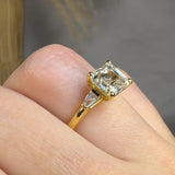 "Elvar" 2 Carat Princess Cut Lab Grown Trilogy Diamond Engagement Ring HLM116