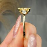 "Elvion" 2.14 Carat Yellow Radiant Cut Diamond Trilogy Engagement Ring HLR635 HEERA DIAMONDS