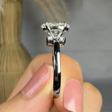 "Elvon" 1.5 Carat Oval Cut Lab Grown Diamond Shoulder Engagement Ring HLR496