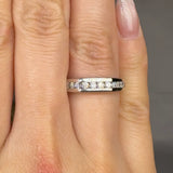 "Elyrique" 0.48 Carat Round Cut Natural Diamond Half Eternity Rings MDR3929 HEERA DIAMONDS