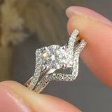 "Elyxen" 0.41 Carat Round Cut Natural Diamond Shoulder Engagement Ring HR1938 HEERA DIAMONDS