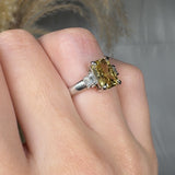 "Elyzith" Yellow 2.02 Carat Radiant Cut Trilogy Diamond Engagement Ring HLM513 HEERA DIAMONDS