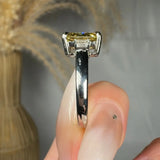 "Elyzith" Yellow 2.02 Carat Radiant Cut Trilogy Lab Grown Diamond Engagement Ring HLM513 HEERA DIAMONDS