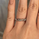 "Embry" Sparkling Leaf Foliage Diamond Eternity Ring ET71 - HEERA DIAMONDS