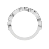 "Embry" Sparkling Leaf Foliage Diamond Eternity Ring ET71 - HEERA DIAMONDS