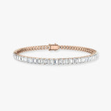 Emerald Cut 9.75 Carat Diamond Line Fancy Bracelet