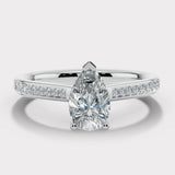 "Emmy" 1 Carat Pear Cut Diamond Grain Set Diamond Band DSPS04