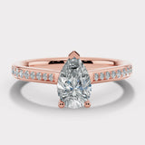 "Emmy" 1 Carat Pear Cut Diamond Grain Set Diamond Band DSPS04