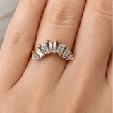 "Enchanted" Emerald Cut 1.5 Carat Eternity Ring 18kt Yellow Gold