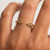 "Ereny" Branch & Leaf Marquise 0.25ct Diamonds Open Eternity Ring ET9