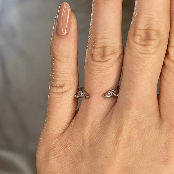 "Ereny" Branch & Leaf Marquise Diamonds Open Eternity Ring ET9 - HEERA DIAMONDS