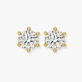 Erista ROUND BRILLIANT DIAMOND SOLITAIRE SIX CLAW STUD EARRINGS