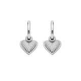 Essence Heart Huggie Earrings Hot Diamonds