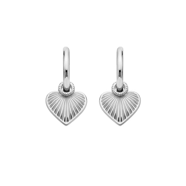 Essence Heart Huggie Earrings Hot Diamonds