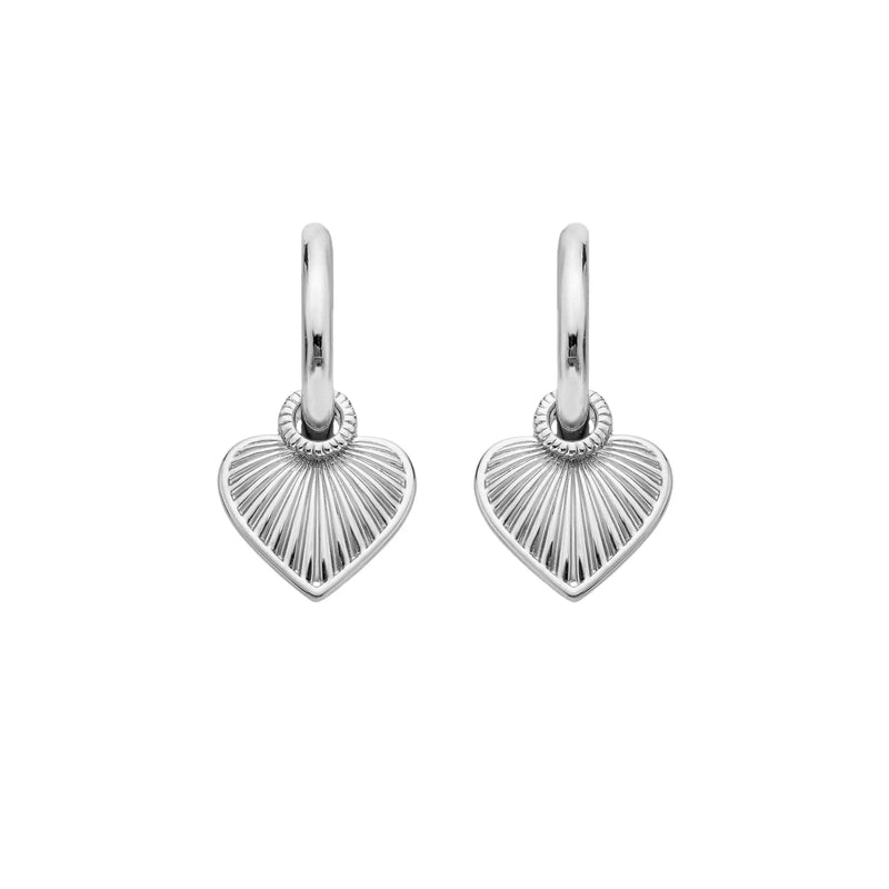 Essence Heart Huggie Earrings Hot Diamonds