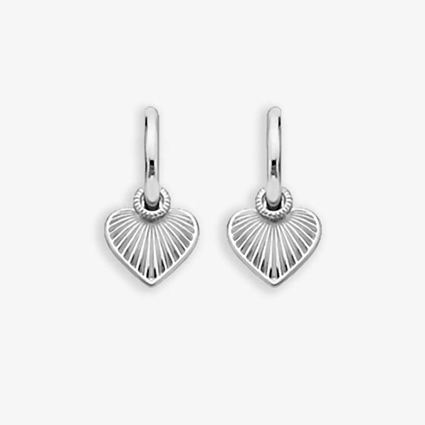 Essence Heart Huggie Earrings Hot Diamonds
