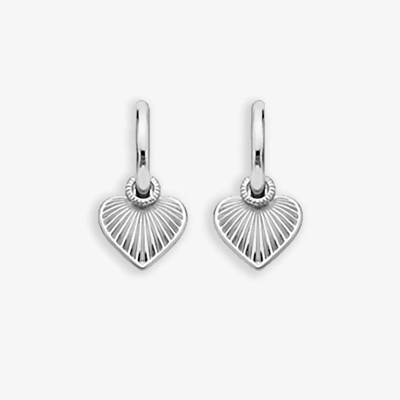 Essence Heart Huggie Earrings Hot Diamonds