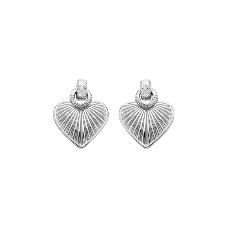 Essence Heart Stud Earrings Hot Diamonds