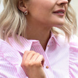 Eternal Earrings - Rose Gold Plate Accents Hot Diamonds