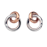 Eternal Earrings - Rose Gold Plate Accents Hot Diamonds