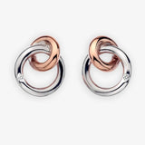 Eternal Earrings - Rose Gold Plate Accents Hot Diamonds