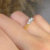 "Evarique" 1.40 Carat Round Cut Natural Diamond Trilogy Engagement Ring MDR4519