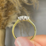 "Evarique" 1.40 Carat Round Cut Natural Diamond Trilogy Engagement Ring MDR4519