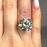 "Evyra" 10.2 Carat Round Cut Solitaire Lab Grown Diamond Engagement Ring HLR643 HEERA DIAMONDS