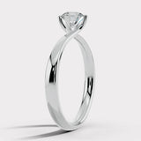 "Faith" 1 carat Solitaire Round Brilliant Cut Twist Prongs Diamond Engagement Ring SSRB11