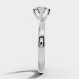 "Faith" 1 carat Solitaire Round Brilliant Cut Twist Prongs Diamond Engagement Ring SSRB11