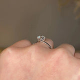 "Faith" Solitaire Round Brilliant Cut Twist Prongs Diamond Engagement Ring SSRB11 - HEERA DIAMONDS