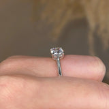 "Fiona" Solitaire Cushion Cut Diamond Engagement Ring SSCC07 - HEERA DIAMONDS