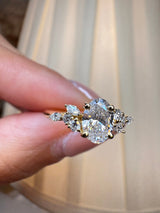 "Fiona" Oval Cut 0.70 Diamond Shoulder 18K Yellow Gold Engagement Ring HEERA DIAMONDS