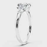 "Fiona" Oval Cut 0.70 Diamond Shoulder 18K Yellow Gold Engagement Ring HEERA DIAMONDS