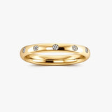 Five 0.15 Carat Round Cut Diamond Station Set Wedding Band IRB300