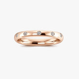 Five 0.15 Carat Round Cut Diamond Station Set Wedding Band IRB300