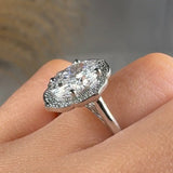 "Florence" 1.7 Carat Oval Cut Engagement Ring HLR510 HEERA DIAMONDS