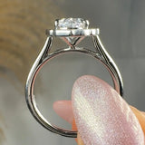 "Florence" 1.7 Carat Oval Cut Engagement Ring HLR510 HEERA DIAMONDS