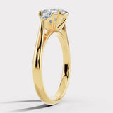 "Glenney" 2.5 Carat Three Stone Oval Cut with Pear Trilogy Engagement Ring