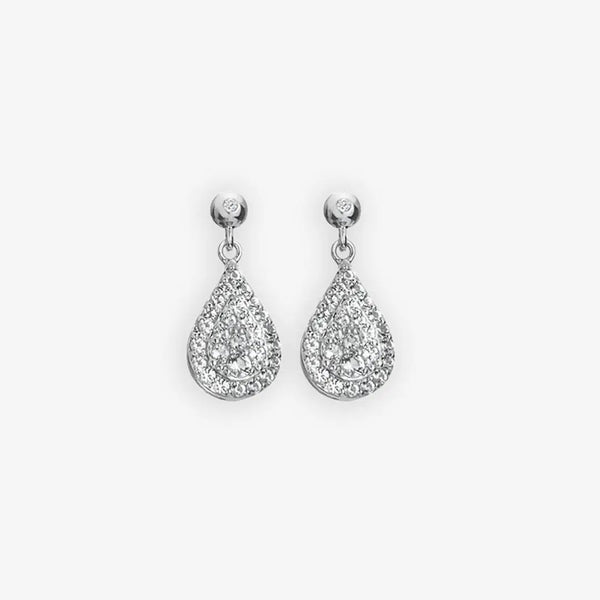 Glimmer White Topaz Earrings Hot Diamonds