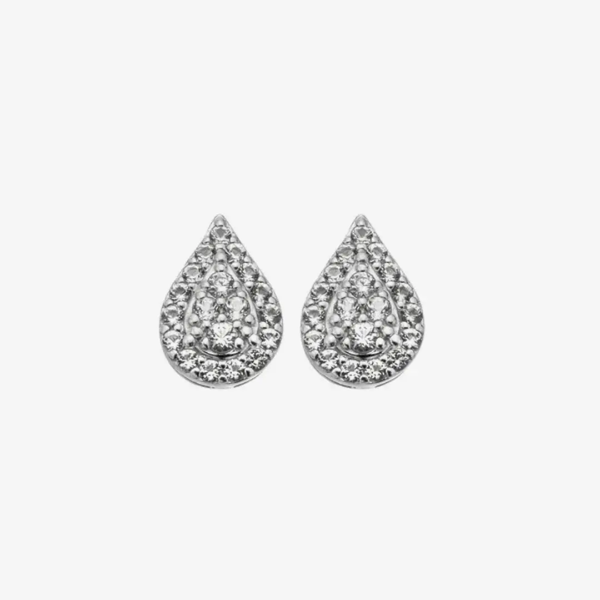 Glimmer White Topaz Stud Earrings Hot Diamonds