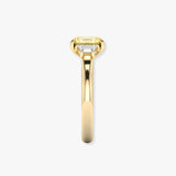 "Gloria" Radiant Cut Fancy Intense Yellow 1.5 Carat Trilogy Lab 18k Yellow Gold Engagement Ring