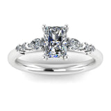 "Godiva" Radiant Cut 2 Carat Diamond Shoulder 9KT White Gold DSRC01 HEERA DIAMONDS